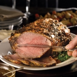 roast beef being sliced