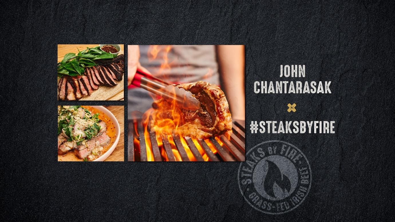 Placeholder image promoting steak by Fire with John Chantarasak