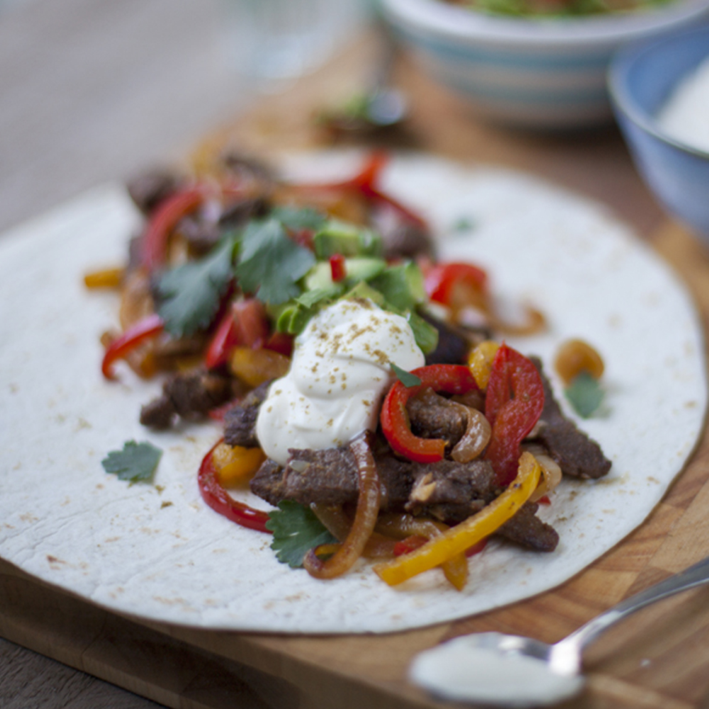 Sizzling Beef Fajitas with Tomato & Avocado Salsa