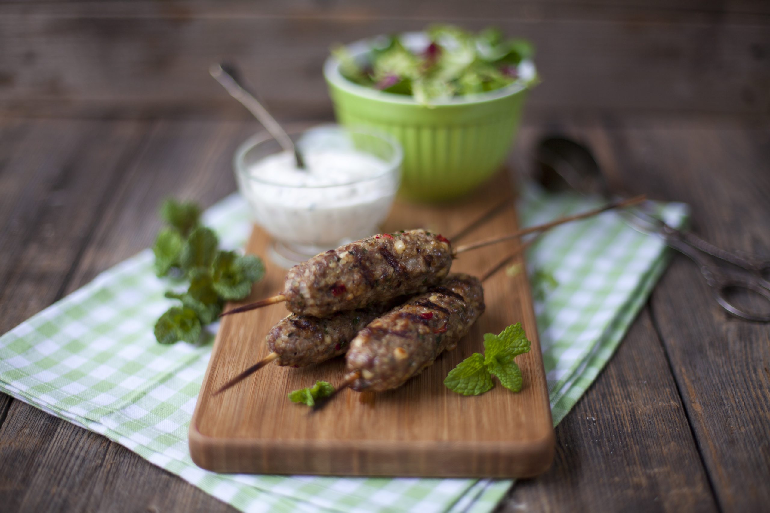 Beef Koftas with Spiced Yoghurt