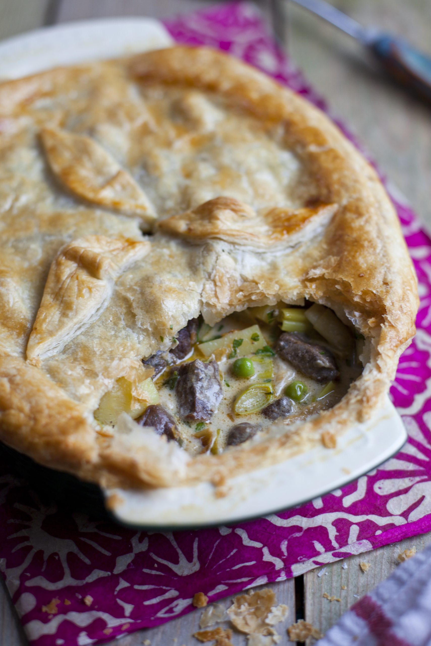 Beef and Potato Puff Pastry Pie