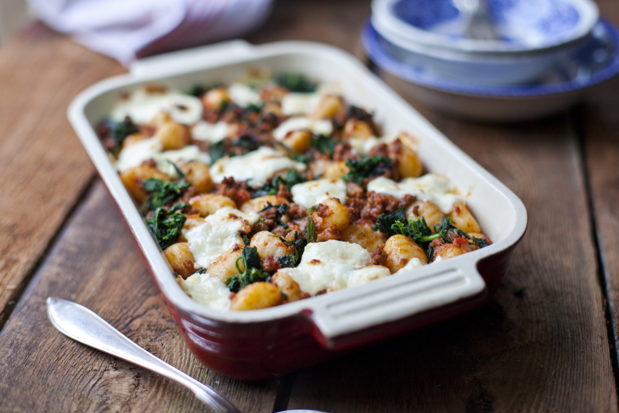 Gnocchi Bolognese with Spinach and Mascarpone