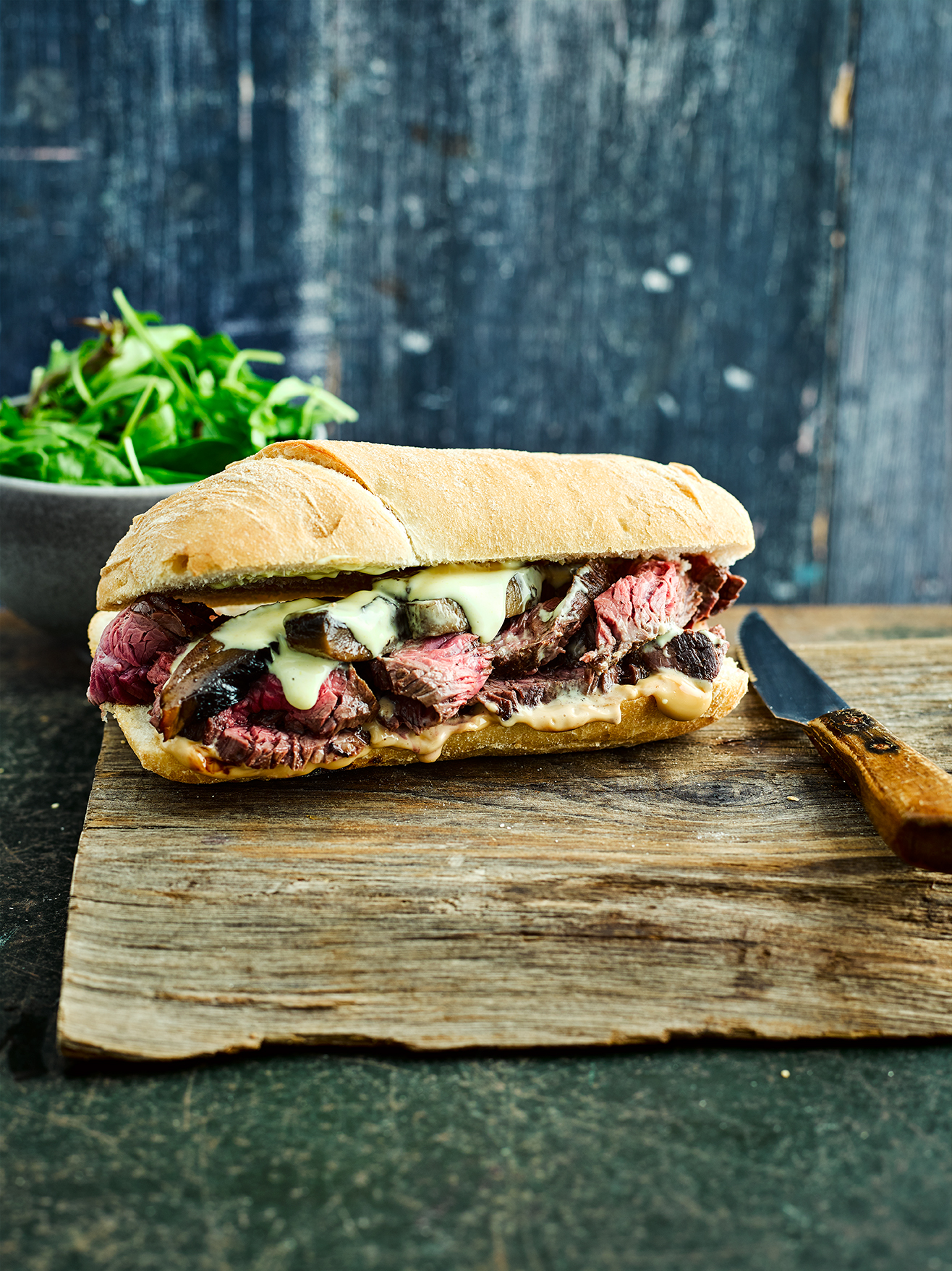 Braised Irish beef rib with celery, carrots and mustard sauce