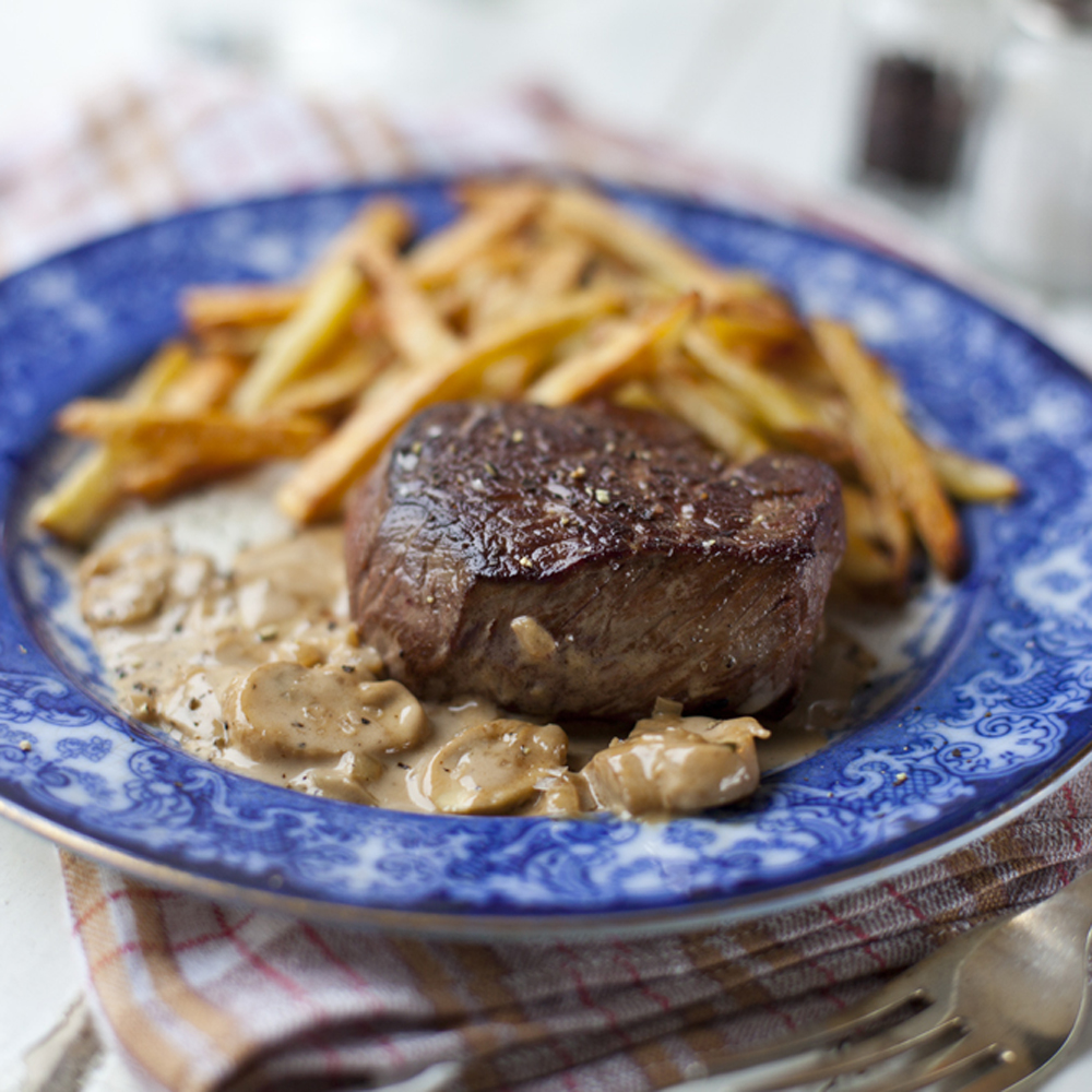 Steak Diane with Cheat Chips