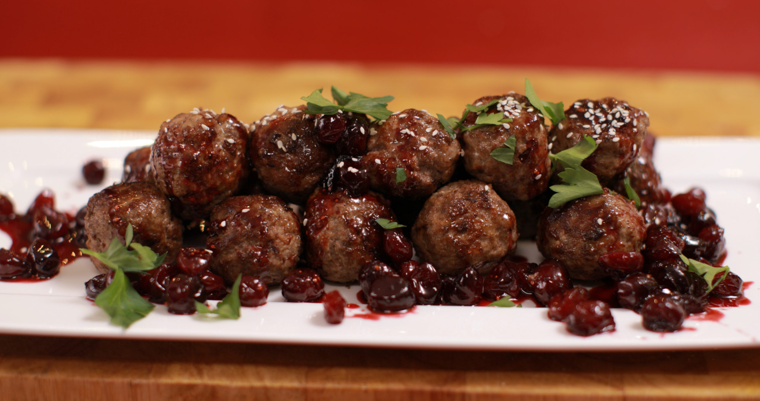 Christmas cranberry meatballs