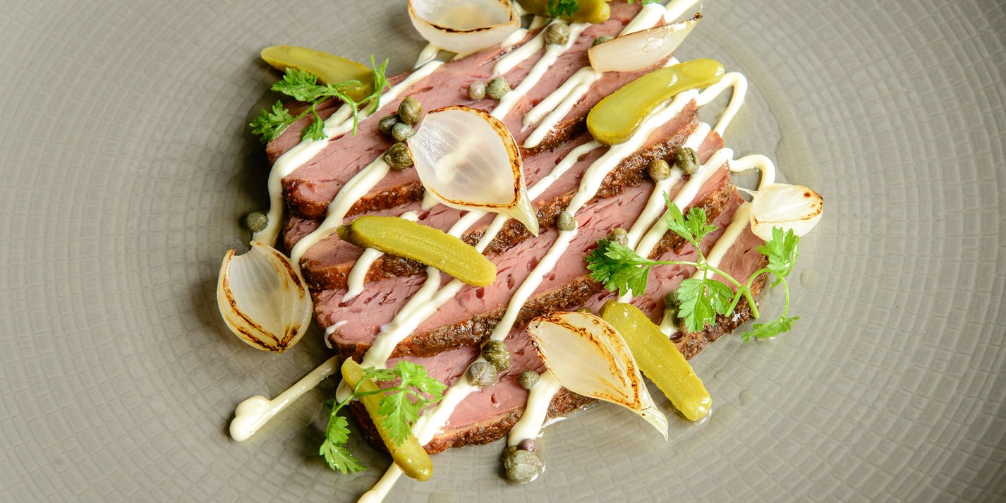 Salt Beef Brisket with Capers and Gherkins