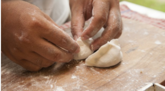 Preparing dim sum