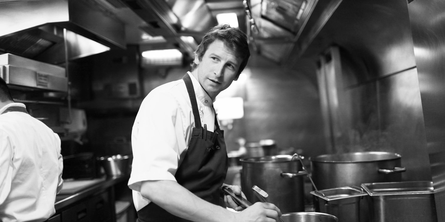 A chef busy in the kitchen