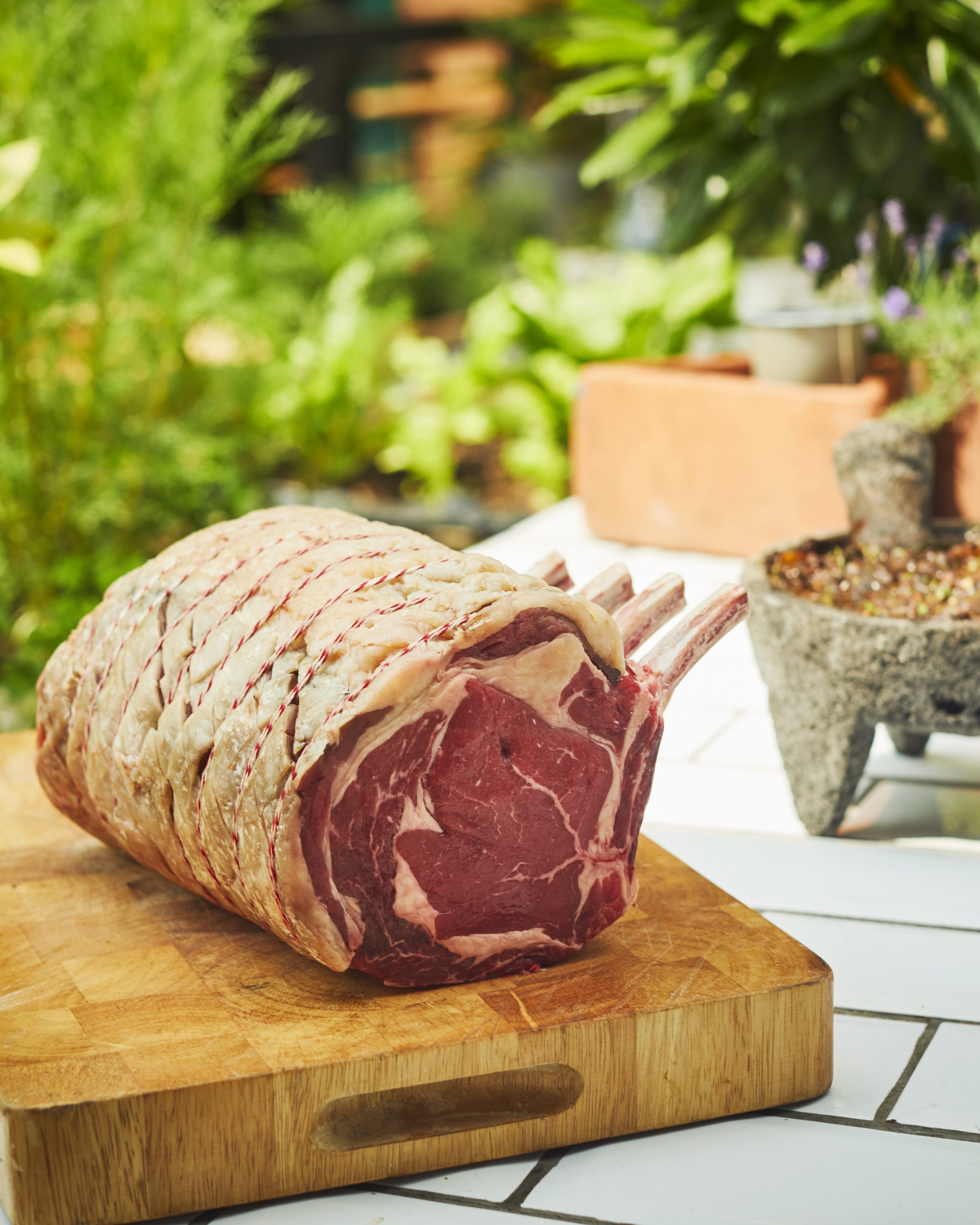 Large rib cut of Irish beef